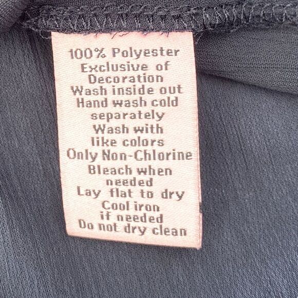 Juicy Couture Black Cold Shoulder Blouse w/Silver Detail. Size Large. EUC! - Picture 5 of 5